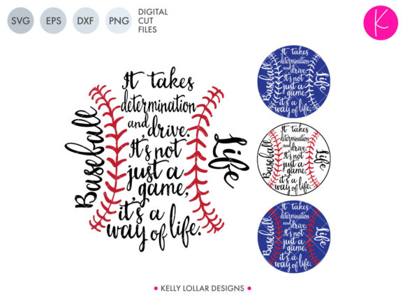 Baseball Life Graphic Design for Crafts