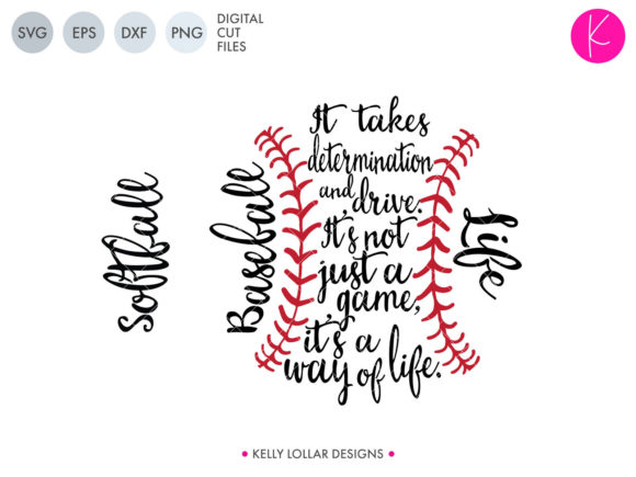 Baseball Softball Life Graphics for Crafts