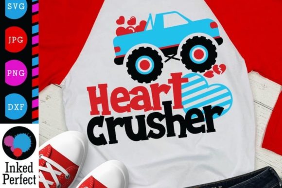 Heart Crusher Graphics for Crafts and Creative Projects
