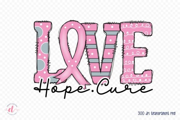 Love Hope Cure PNG - Breast Cancer PNG for Crafts and Graphics
