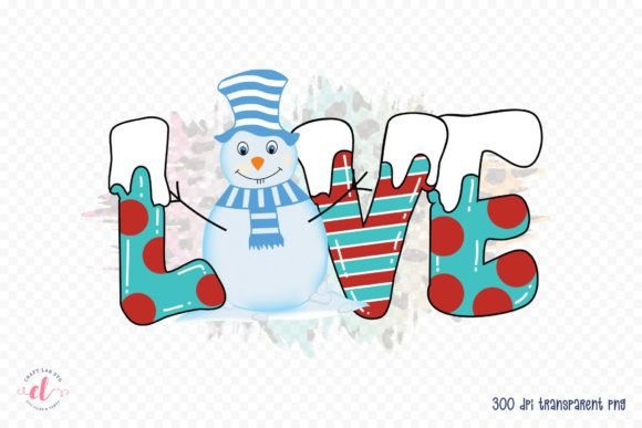 Love PNG Winter Sublimation Design for Crafts and Graphics