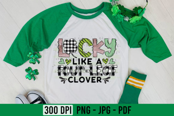 Lucky Like a Four-Leaf Clover Graphics for Crafts