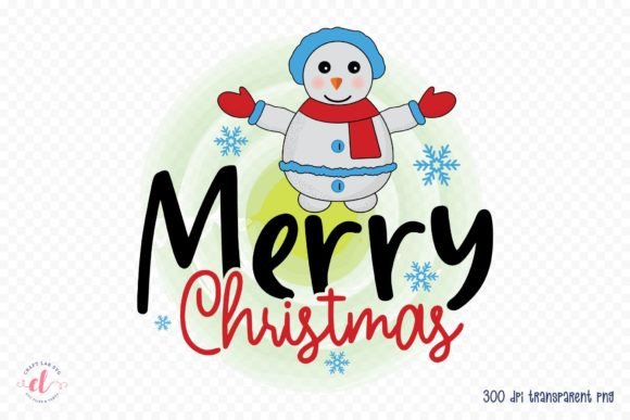 Merry Christmas Snowman Graphics for Local Business Branding