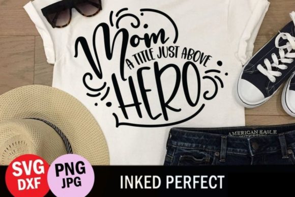 Mom a Title Just Above Hero Graphic for Crafts and Branding