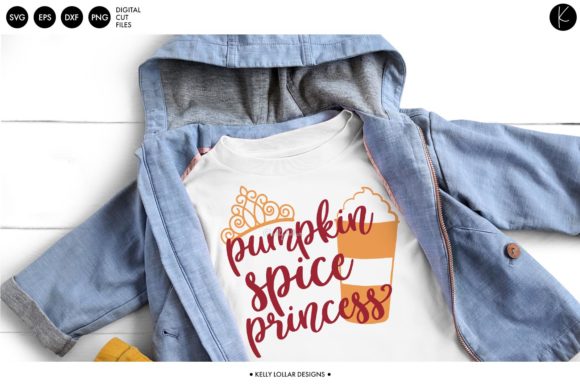 Pumpkin Spice Princess Graphics for Fall Crafts
