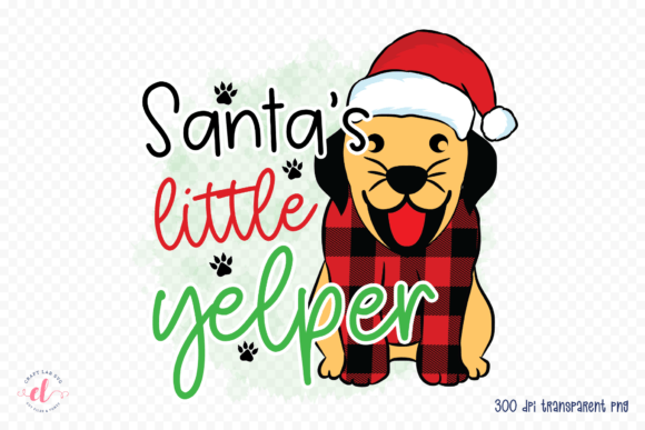 Santa's Little Yelper Dog Christmas Graphics