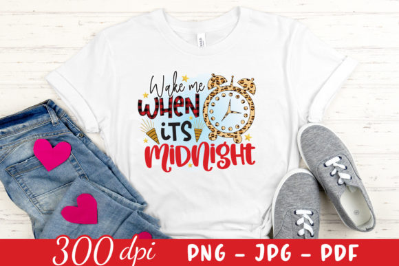 Wake Me when It s Midnight, New Year PNG for Crafts and Graphics